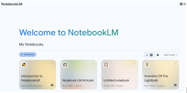 Immagine introduttiva di NotebookLM